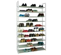 Alightup Meuble Chaussure Entree Rangement Chaussure Placard Armoire Chaussure Toile Pliable Transportable 10 Couches Porte Chaussures, 30 Paires, 175 x 100 x 28 cm, Noir