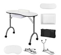 AlightUp Table de Manucure Pliante Professionnelle avec Tiroir et Roulettes