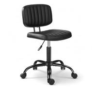 Alightup Tabouret de Bureau à roulettes avec Dossier, Rotation à 360° (Noir 2, 1)