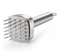 Aliglow Attendrisseur de viande en acier inoxydable 304 pour attendrir et marteler le steak, le bœuf, le porc, le poulet et la volaille
