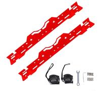 Alignement professionnel de nivellement des roues en acier robuste avec système de mesure de suspension automobile pour voitures, camions avec échelle (rouge)