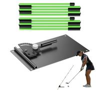 Alignment Stick Golf Swing Trainer Set - 2 Sticks 103cm + Holder | Foldable Professional Corrector Teaching Equipment | Angle Alignment Training Aid For Beginners Amateurs Professionals Practice
