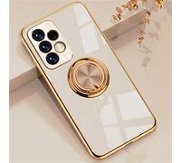 Alihtte Coque pour Samsung Galaxy A32 5G, Coque magnétique avec 360 ° Ring Stand Mince Coque Antichoc Silicone avec Plaque métallique, Aimant Support de Voiture Housse Bumper, Couleur