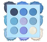ALIIP Palette de Fards À Paupières 9 Couleurs Bleu, A-Bleu | Maquillage Yeux Professionnel Mat et Shimmer Haute Pigmentation,Ombre À Paupière Longue Tenue,Halloween,Carnaval et Quotidien