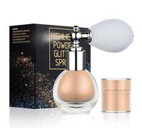 ALIIP Spray à paillettes - Surligneur brillant pour le corps et le visage, scintillant durable et non collant, pour fêtes, mariages, festivals, végétalien et léger, couleur chair nacrée
