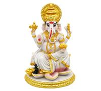 alikiki Figurine de Dieu Hindou Ganesh Chaturthi - 21,6 cm de Haut, Idole Indienne, Statue Ganpati, éléphant, Dieu Hindou Pooja, Article Diwali, Maison, Bureau, Salle de méditation, Temple, autel,