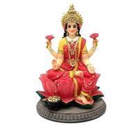 alikiki Statue Indienne de la déesse Laxmi - 22,5 cm de Haut, Idole hindoue, Sculpture Lakshmi, Cadeau de Diwali pour décoration Indienne Pooja pour Maison, Bureau, Temple, autel, puja, Pendaison de