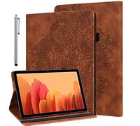 ALILANG Étui pour Lenovo Tab M10 /P10 /M10 HD 10,1 pouces Housse avec Stylet, Plusieurs Angles de Vue PU Cuir Stand Flip Wallet Cover pour M10 TB-X505L/TB-X505F/TB-X605L/TB-X605F Case-Marron