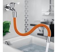 ALILILI Tube d'extension moussant universel avec connecteur, tube d'extension de vidange d'évier réglable, rallonge de robinet à 360 degrés, flexible et peut être façonné (50cm, Le noir)