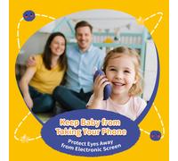 ALILO Mon premier jouet téléphone musical pour enfants avec 54 sons, 4 effets de changement de voix, oreilles en silicone souple, coque et batterie d’autonomie 50 h avec lanière de transport portable