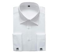 Alimens & Gentle Chemise à Manches Longues en Flanelle pour Homme Coupe Droite - Blanc - Taille 3XL