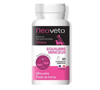 Aliment complémentaire - NEOVETO - EQUILIBRE MINCEUR - Actifs naturels - Fabriqué en France - Pour chiens