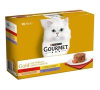 Aliment complet pour chat - Gourmet Gold - Les Timbales - 4 variétés - 85g par ration - Lot de 2