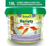 Aliment complet pour poissons de bassin - TETRA - Bâtonnets variés pour bassin - 10 L - 3 types de sticks
