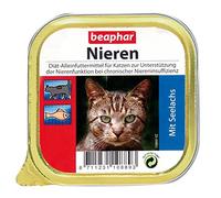 beaphar - Régime rénal pour Chats - Aliment Complet diététique pour Soutenir Les Reins en Cas d'insuffisance rénale - Teneur réduite en phosphore - avec Huile de Saumon précieuse - Saumon Noir - 1 x