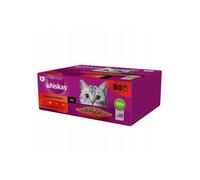 Aliment humide pour chat adulte en sauce - whiskas - 80 sachets de 85 g