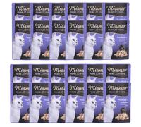 Aliment humide pour chat MIAMOR Feine Filets thon et calamar 24 x 100 g