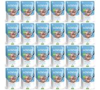 Aliment humide pour chat SCHESIR Adulte Thon Perche 24x85g