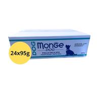 Aliment humide pour chiens adultes Monge Dog Pezzetti de poulet délicat - 24 x 95 g