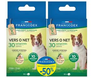 Aliment minéral Vers O Net pour chien : 30 comprimés
