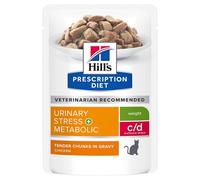 Hill's Prescription Diet C/D Urinay Stress + Metabolic croquettes pour chat au poulet