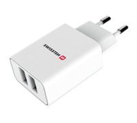 Alimentateur - SWISSTEN - 22053000 - 2x USB - 2,1 A - Smart IC - Blanc