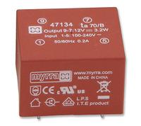 Alimentation, 2,75 W 5 VDC Reg, Profondeur 31,7 mm, Hauteur 21,8 mm, Tension d'entrée VAC 85 V AC à 265 V AC, Nombre de Sorties 1 Sortie, Courant de sortie : 1 550 mA, Puissance de sortie max 2,75 W,