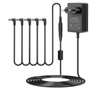 Alimentation 9V DC, 9V Pedalboard Alimentation Compatible avec pédale d’Effets Boss Clavier Casio Donner Roland Musical Instruments Distorsion PSA -120S, Centre Négatif Câble en Guirlande à 5 Voies