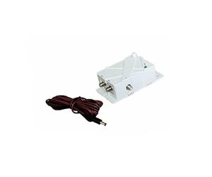 Alimentation amplifiée 20dB 12 V / 24 V d'Antenne TNT Omni Trinappe - 1 entrée 2 Sorties, pour Camping Car Caravane Camion Bateau