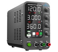 Alimentation CC variable, 0~120V 0~3A commutation réglable, alimentation régulée CC avec charge rapide USB et type-C, bouton d'encodeur, interrupteur marche/arrêt de sortie, affichage LED à 4 chiffres