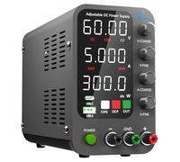 Alimentation CC Variable, 0~60V 0~5A Commutation réglable, Alimentation régulée CC avec Charge Rapide USB et Type-C, Bouton d'encodeur, Interrupteur Marche/arrêt de Sortie, Affichage LED à 4 Chiffres