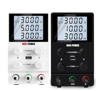 Alimentation CC variable for afficheur LCD, 30 V 5 A, alimentation de laboratoire réglable à découpage haute précision 4 chiffres, 10 A(White SPS1203D)