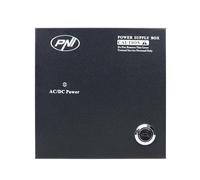 Alimentation CCTV PNI STC52 12 V, 5 A, 60 W, 4 Sorties, dans Un boîtier métallique, Noir