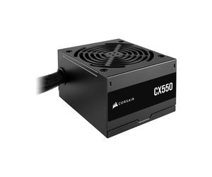 Alimentation Corsair CX Series CX550 550W ATX 24-pin 80 PLUS Bronze, câbles non-modulaires, ventilateur 12cm, 100-240V, dimensions 150x125mm