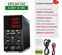 Alimentation DC Lab-Bench, sortie 30V 10A, capacité de charge rapide, 30V 10A OCP