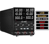 Alimentation DC Lab, sortie double canal, USB-A 5V 2A, double 30V 10A, AC 220V