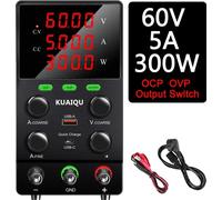 Alimentation DC réglable, 30V 10A, 60V 5A, 60V 5A OCP 220V