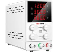 Alimentation DC réglable, sortie 30V 5A, design compact, (120V3A)blanc