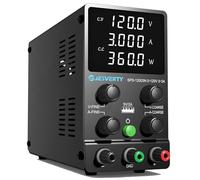 Alimentation DC Variable, 120V 3A Régulable à Commutation Réglable DC Banc Alimentation Linéaire avec Affichage LED à 4 Chiffres de Haute Précision, Port USB 5V/2A, Réglages Grossiers et Fins