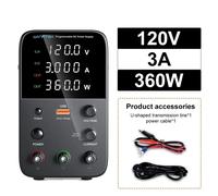Alimentation DC Wanptek, tension de sortie 30V/60V/120V, courant réglable jusqu'à 10A ,WPS1203H