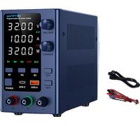 Alimentation DC Wanptek, tension de sortie réglable de 30V à 62V, charge rapide USB, EPS3210 Bleu