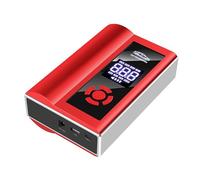 Alimentation de démarrage d'urgence 12 V - Pompe à air portable - Écran LCD de pression précis - Pour pneus de vélos et motos - Artefact de sauvetage - Chargeur de voiture - Noir