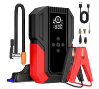 Alimentation de démarrage d'urgence, démarreur puissant, 15,800 mAh booster-démarrage d'urgence de voiture moyen câble d'urgence Smart, 4 pièces LED12V portable de démarrage d'urgence de voiture