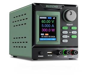 Alimentation de Laboratoire Linéaire Programmable RUZIZAO 60V 5A Alimentation Laboratoire de Précision à Faible Ondulation et Bruit avec Pente Réglable, Graphique, 99 Mémoires, OVP/OCP, USB & Logiciel