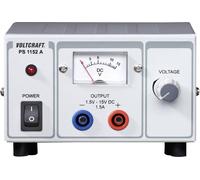 VOLTCRAFT Alimentation de Laboratoire réglable PS-1152 A 1.5-15 V/DC 1.5-1 A 22.5 W Nbr. de Sorties 1 x étalonné d'