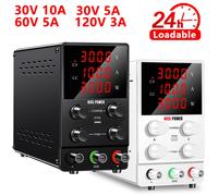 Alimentation électrique 30V 10A DC, affichage numérique réglable, régulateur de tension d'alimentation de laboratoire 60V 120V, entretien, expédition rapide (30V10A)black