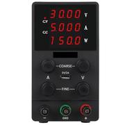 Alimentation électrique, Alimentation de laboratoire programmable 30 V 10 A avec bouton encodeur, mémoire et interrupteur sortie(Zwart)