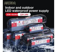 Alimentation électrique étanche IP67, transformateur d'éclairage extérieur LED DC 12V 24V, pilote LED 60W 100W 200W 300W 400W 500W 600W 400W (175-277V)