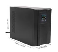 Alimentation électrique ininterrompue 2kva, onde sinusoïdale Pure, UPS en ligne, système de veille d'ordinateur, batterie intégrée, prise ue 145-275V