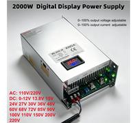 Alimentation électrique réglable 2000W AC-DC 12V15V 24V 36V 48V60V72V85V90V110V 150V200V220V Transformateur industriel CV CC Affichage numérique MS-2000W